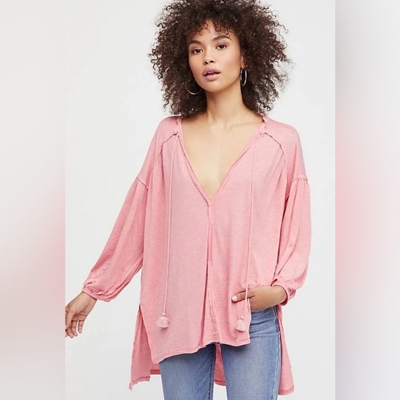Free People | We The Free | Just a Henley Oversized Top - Picture 1 of 8